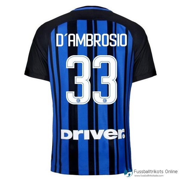 Inter Milan Trikot Heim D'Ambrosio 2017-18 Fussballtrikots Günstig